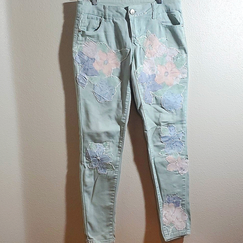 HandStitched Flower Pants